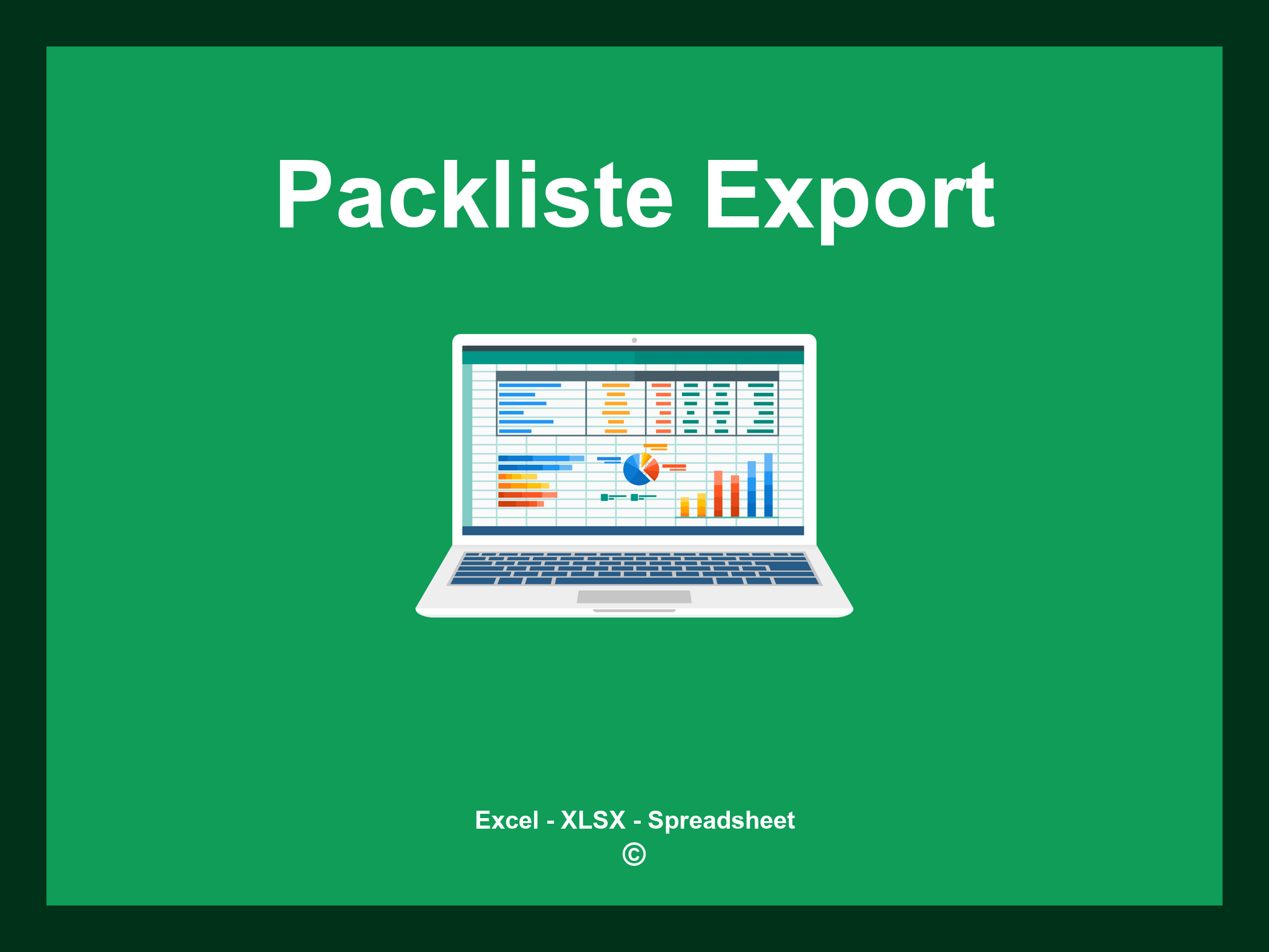 Packliste Export Vorlage Excel