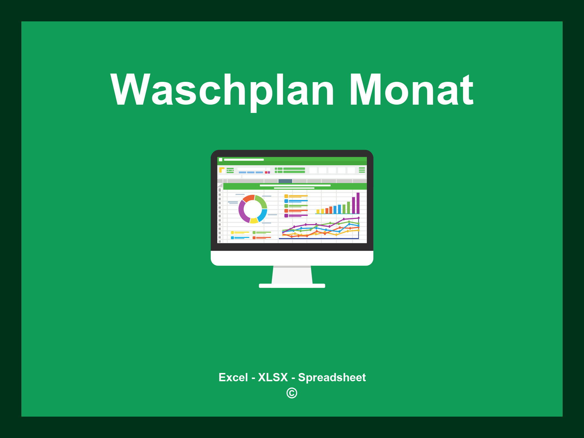 Waschplan Monat Vorlage