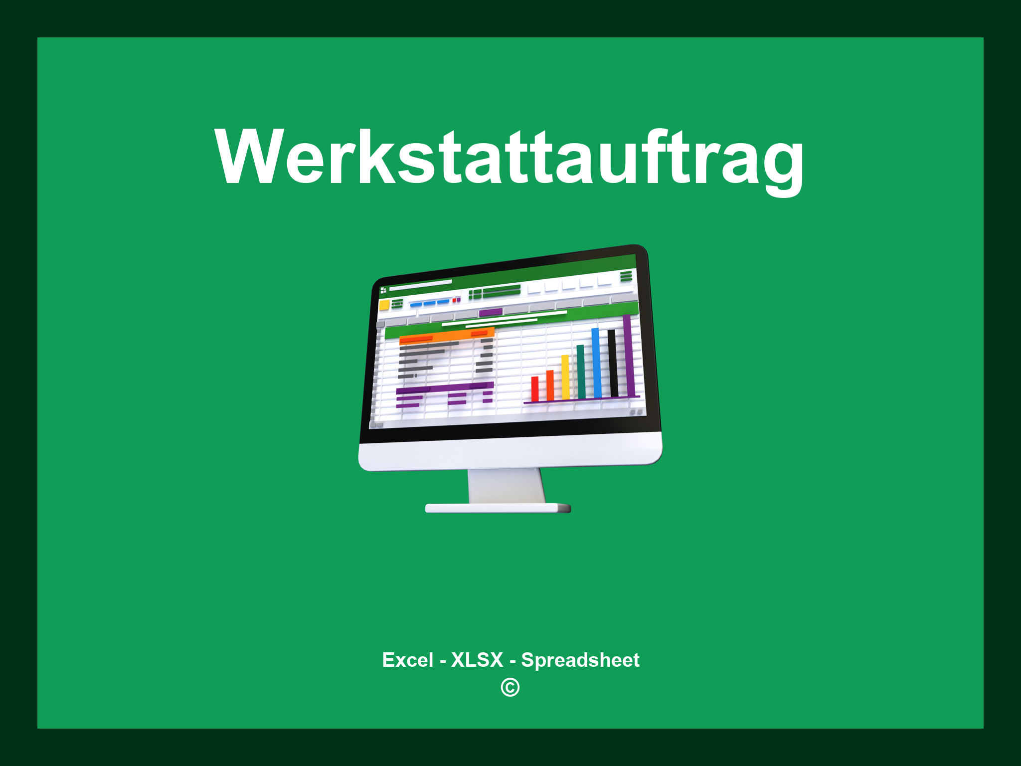 Werkstattauftrag Vorlage Excel